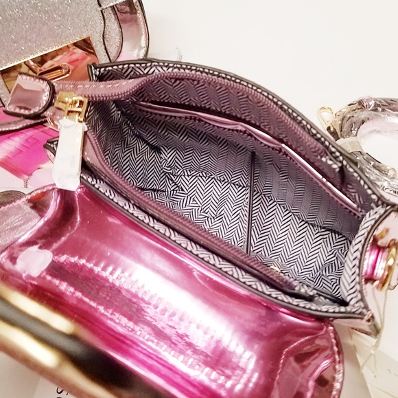 ISABELLE Glitter Patent Leather Crossbody NWT! - Picture 7 of 8